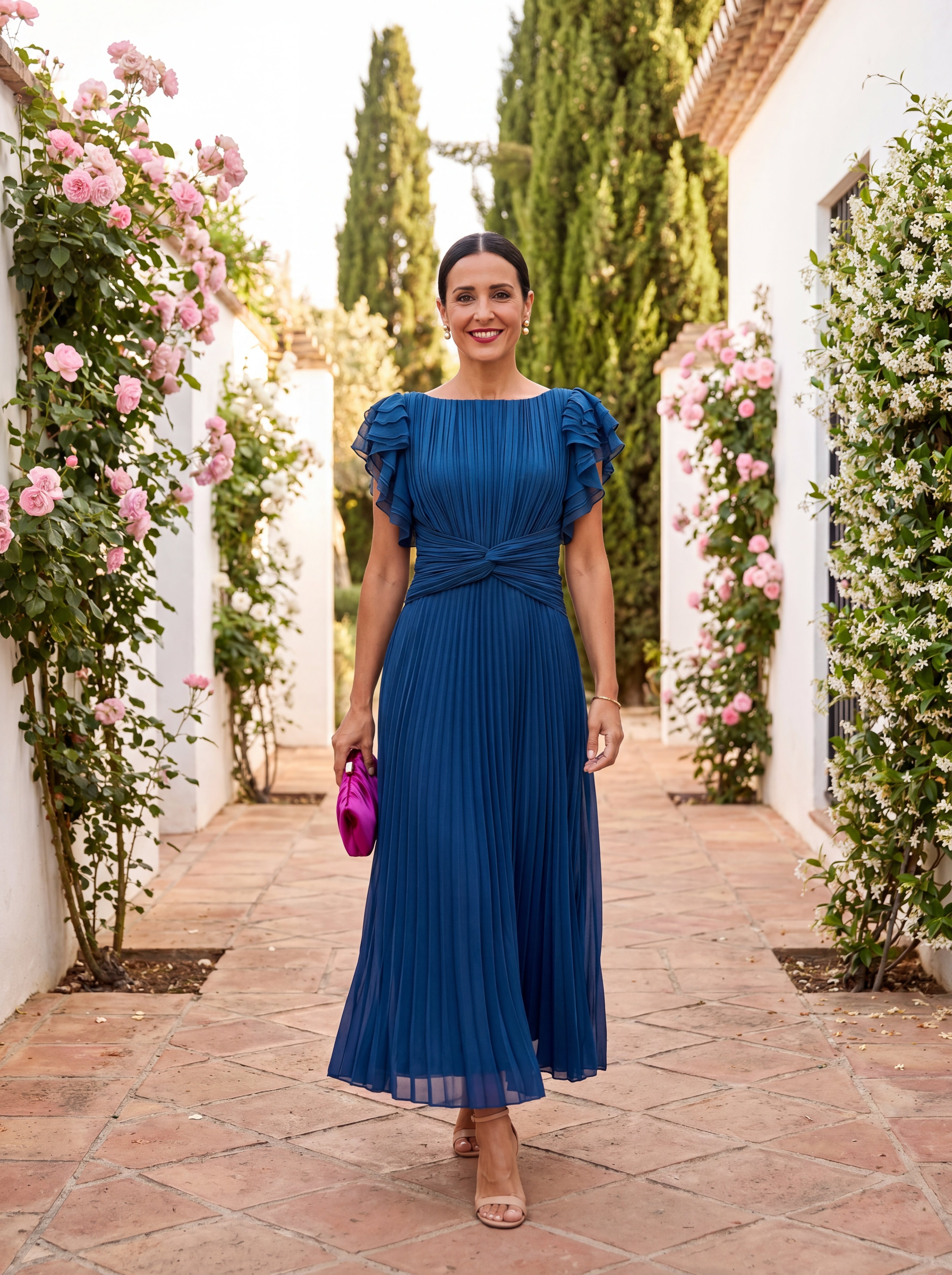 Seraphina | Elegantes Maxikleid mit Drapierung in der Taille