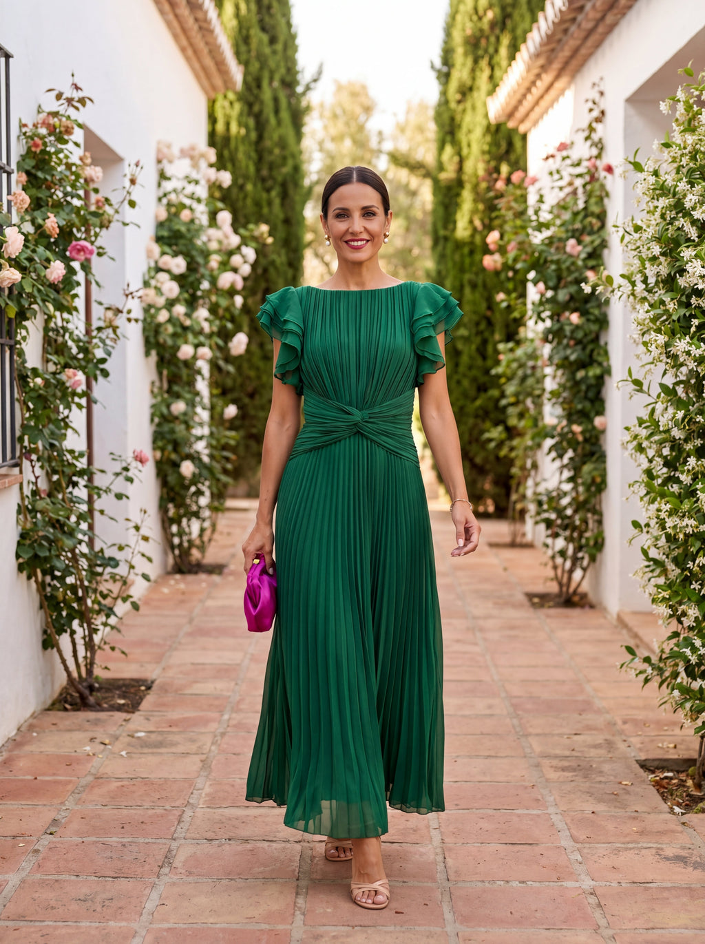 Seraphina | Elegantes Maxikleid mit Drapierung in der Taille
