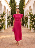 Seraphina | Elegantes Maxikleid mit Drapierung in der Taille