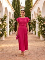 Seraphina | Elegantes Maxikleid mit Drapierung in der Taille