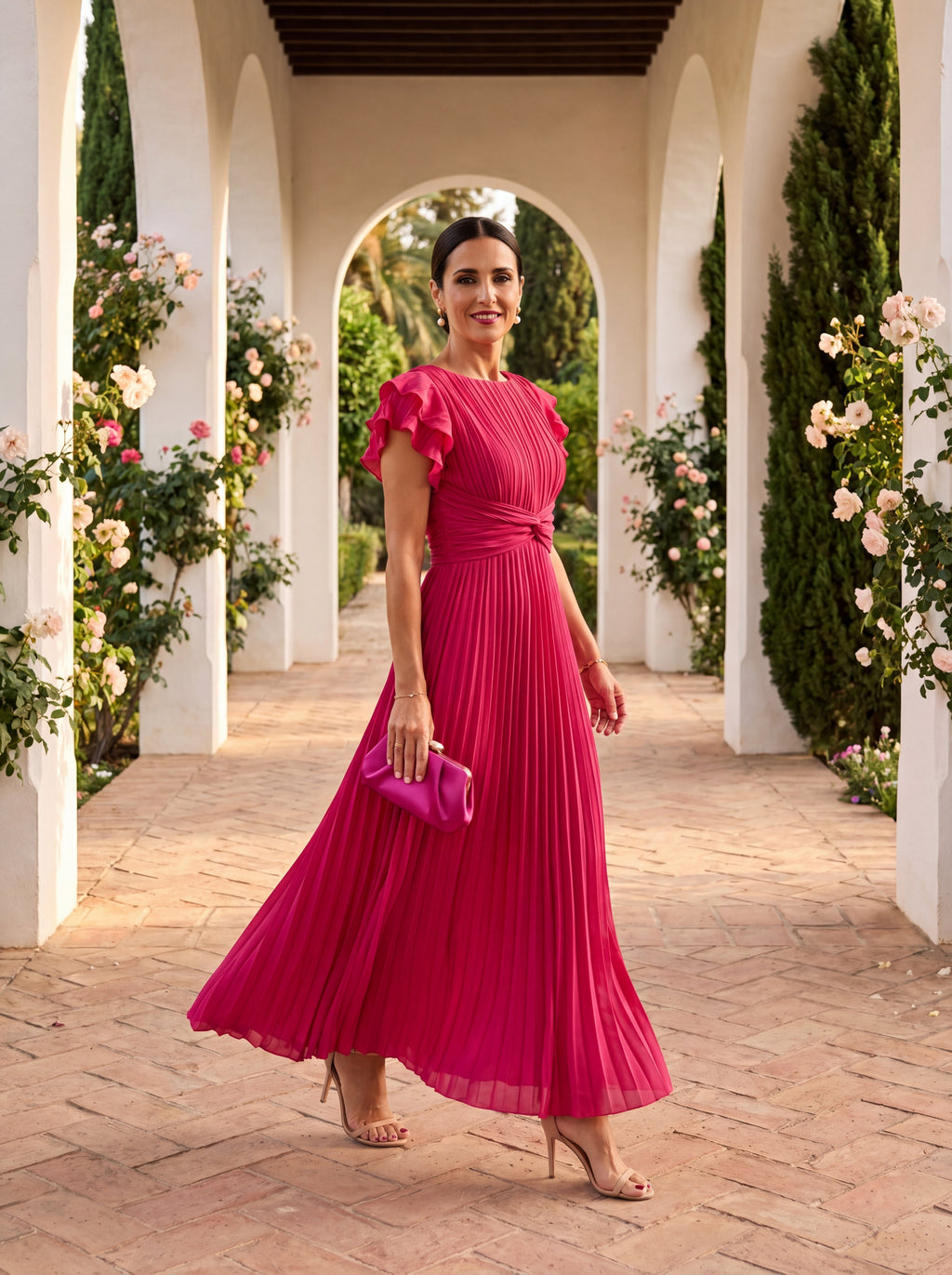 Seraphina | Elegantes Maxikleid mit Drapierung in der Taille