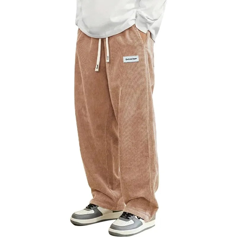 Herren Lockere Corduroy Baggy-Hosen