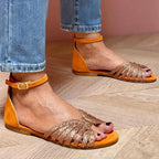 Fesselriemen Sandalen mit Plateausohle