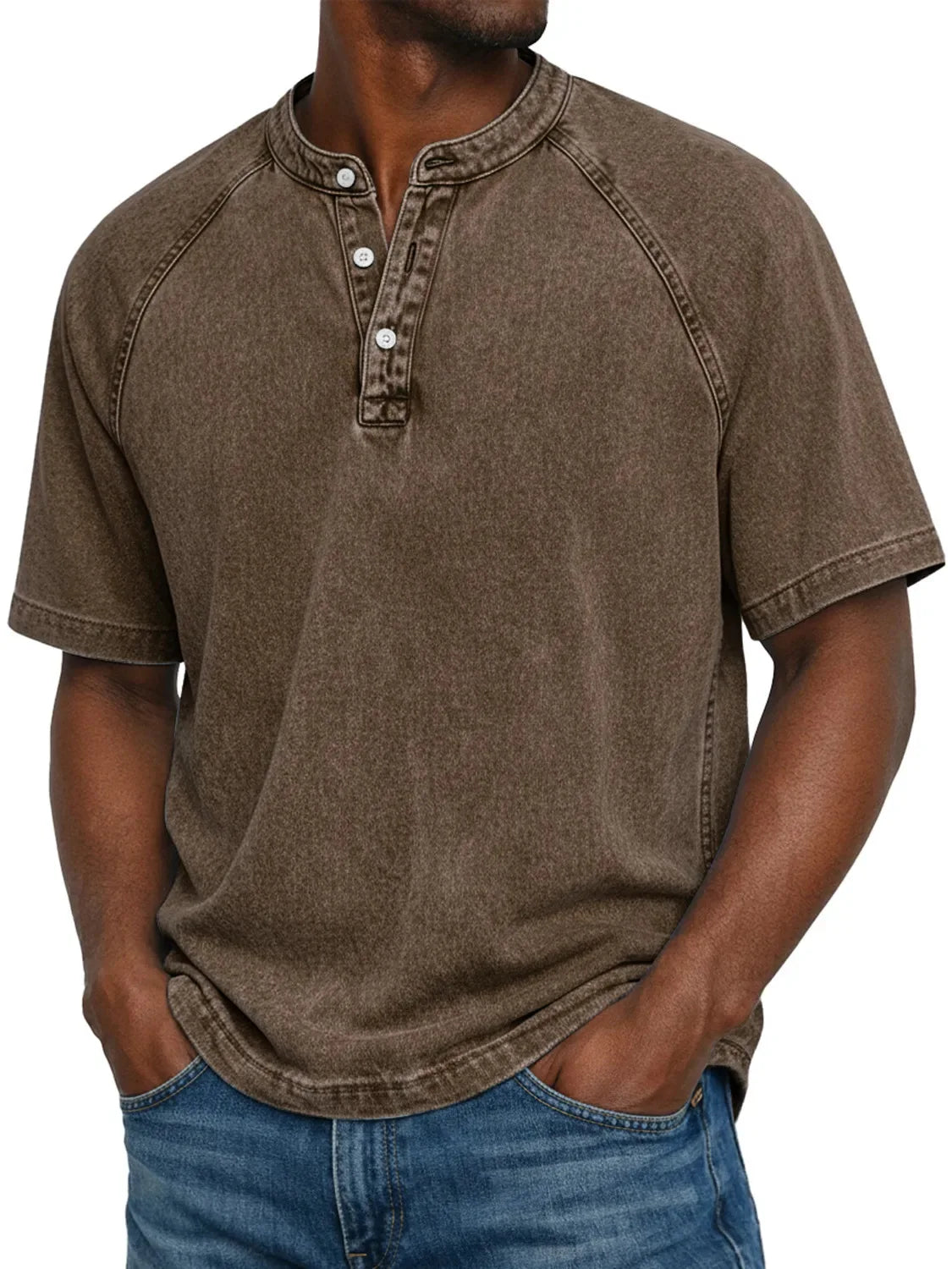 Lukas | Herren Vintage-Hemd mit Knopfdetails