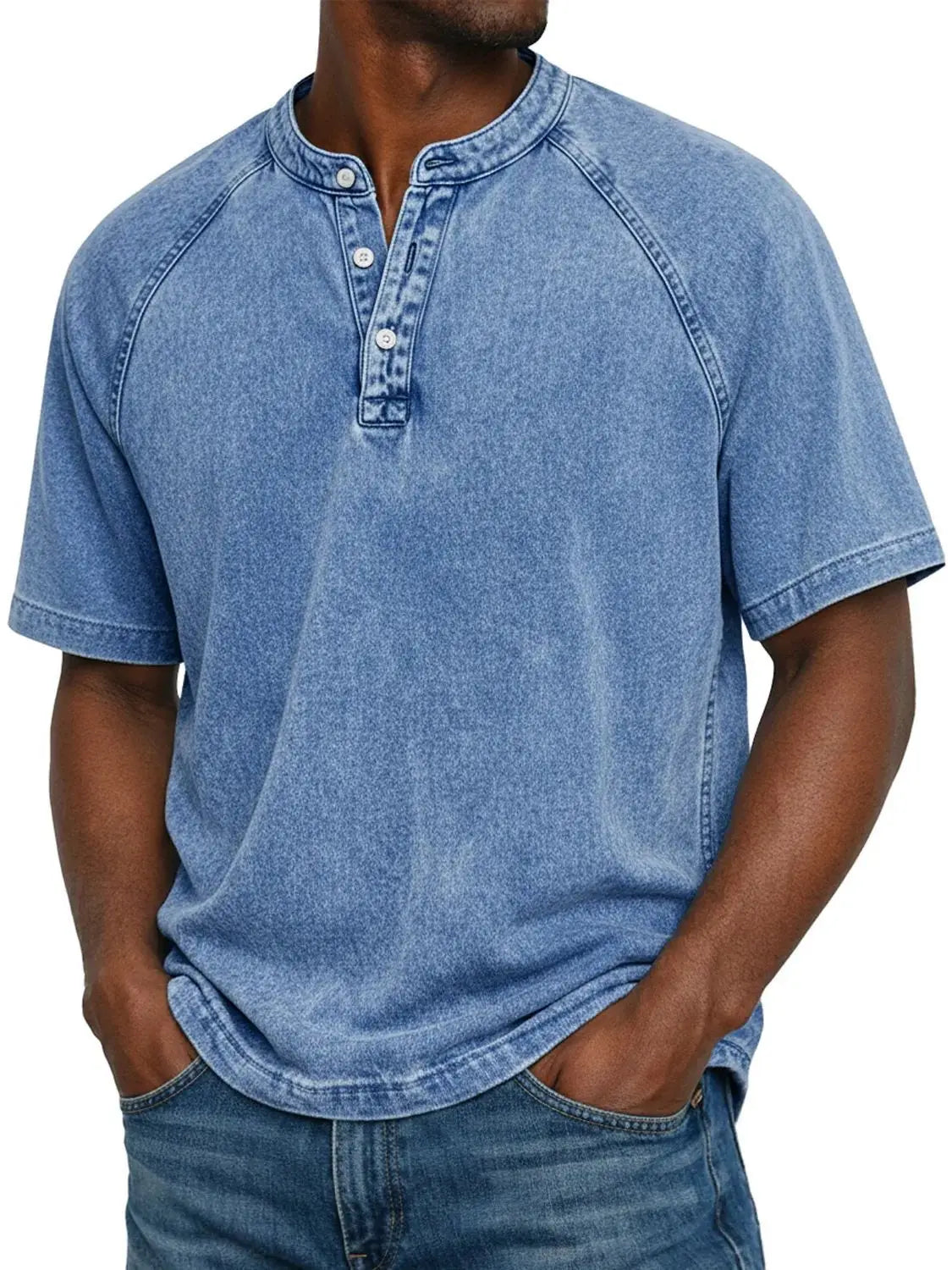 Lukas | Herren Vintage-Hemd mit Knopfdetails