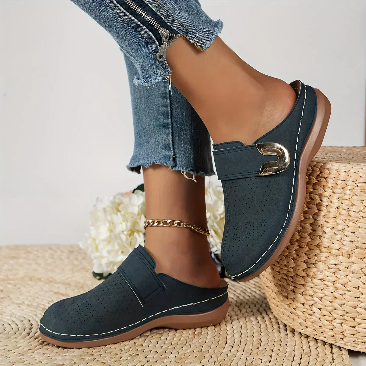 Elva | Elegante Stützsandalen mit Keilabsatz