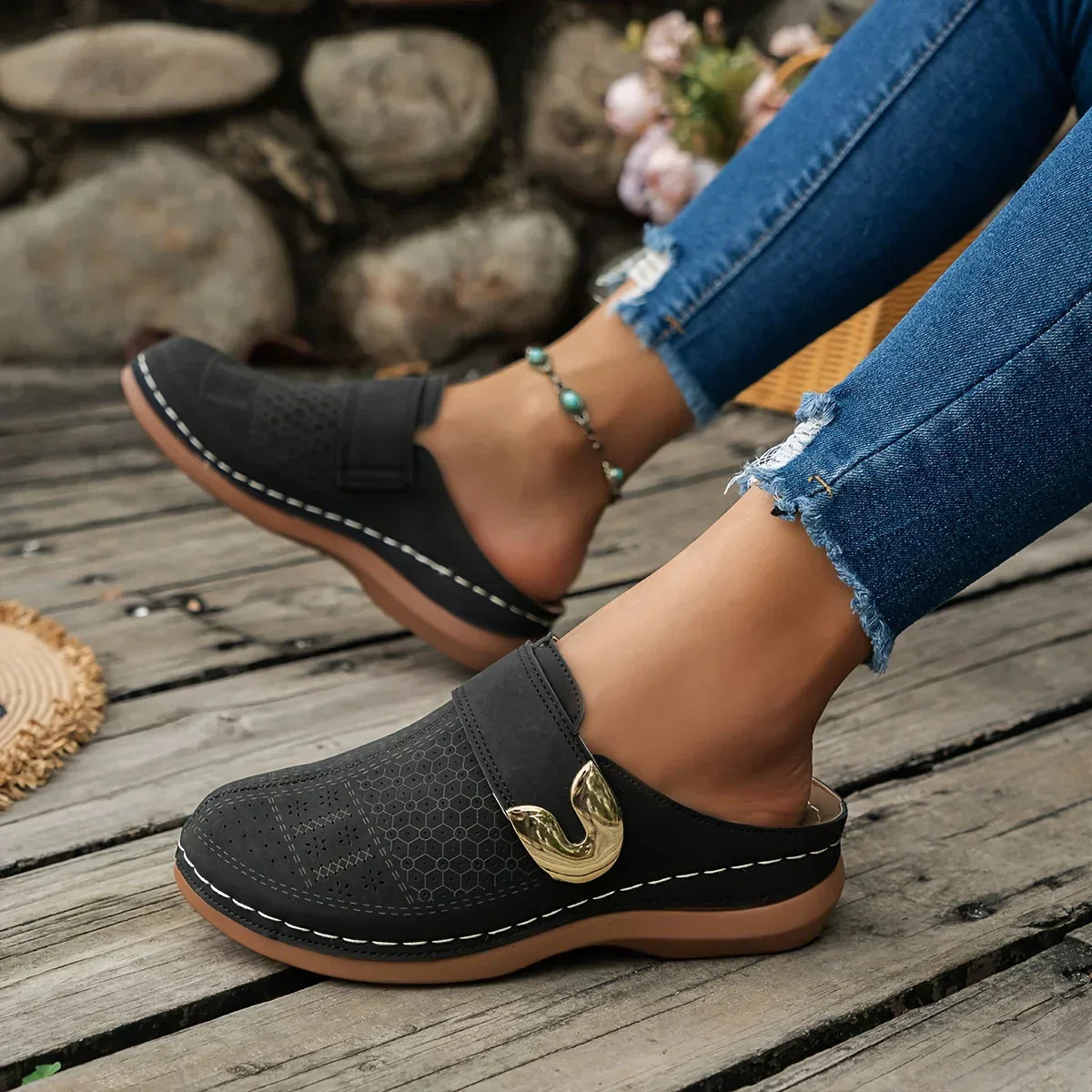 Elva | Elegante Stützsandalen mit Keilabsatz