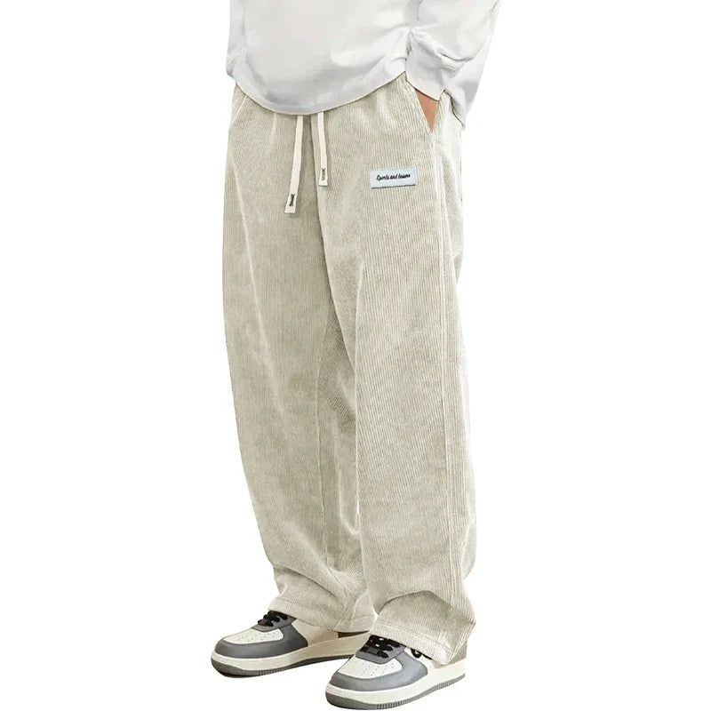 Herren Lockere Corduroy Baggy-Hosen