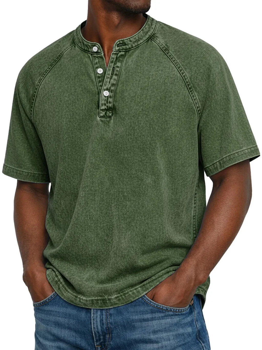 Lukas | Herren Vintage-Hemd mit Knopfdetails