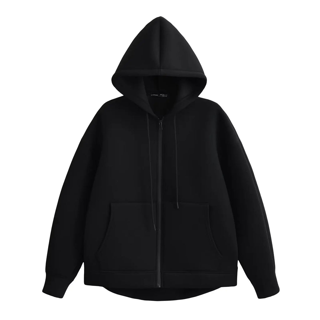 VEUGER MODEHOUS-Casual Lockere Passform Zip-Jacke