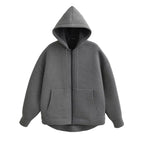 VEUGER MODEHOUS-Casual Lockere Passform Zip-Jacke