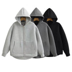 VEUGER MODEHOUS-Casual Lockere Passform Zip-Jacke