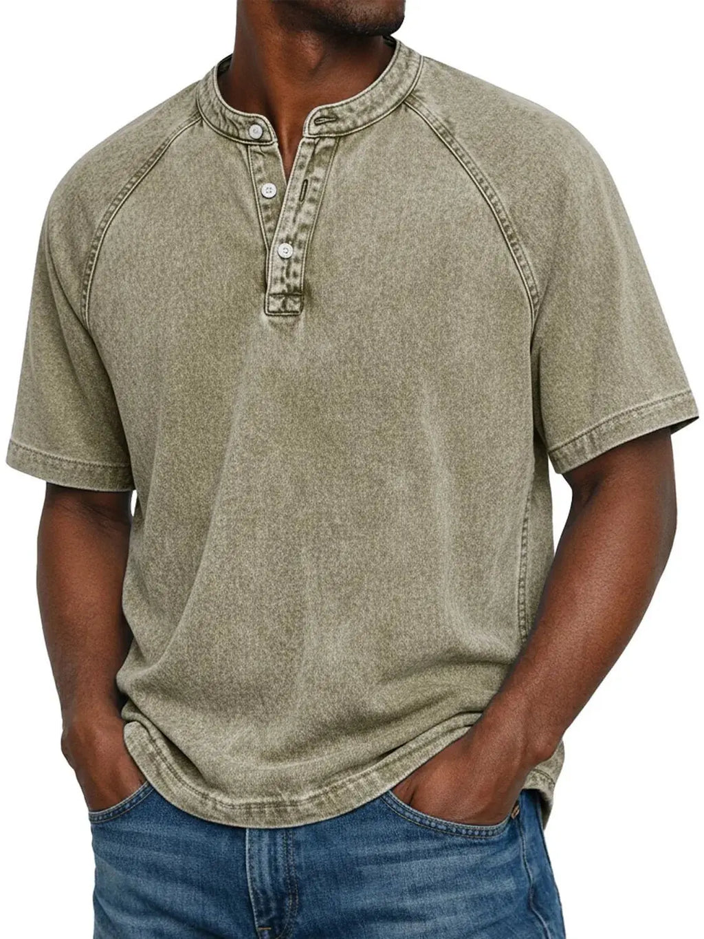 Lukas | Herren Vintage-Hemd mit Knopfdetails