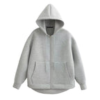 VEUGER MODEHOUS-Casual Lockere Passform Zip-Jacke
