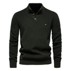 Konrad | Stilvoller Herrenpullover mit Knopfdesign