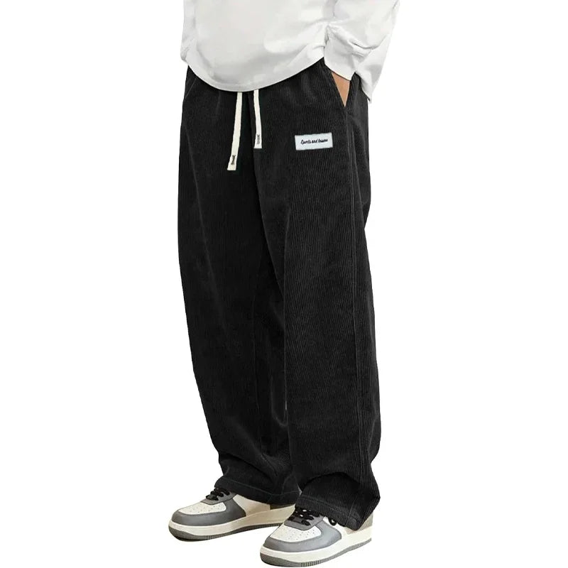 Herren Lockere Corduroy Baggy-Hosen
