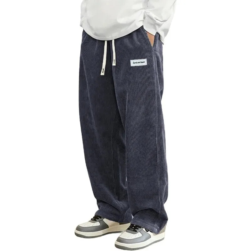 Herren Lockere Corduroy Baggy-Hosen