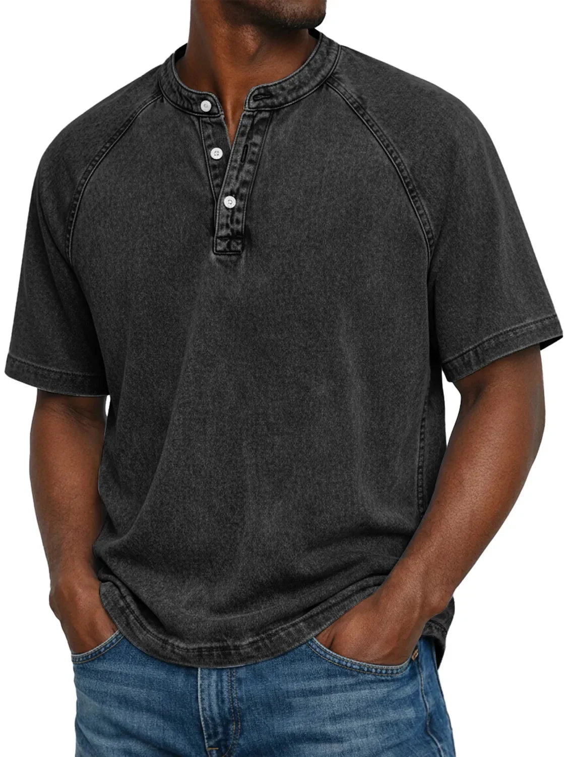 Lukas | Herren Vintage-Hemd mit Knopfdetails