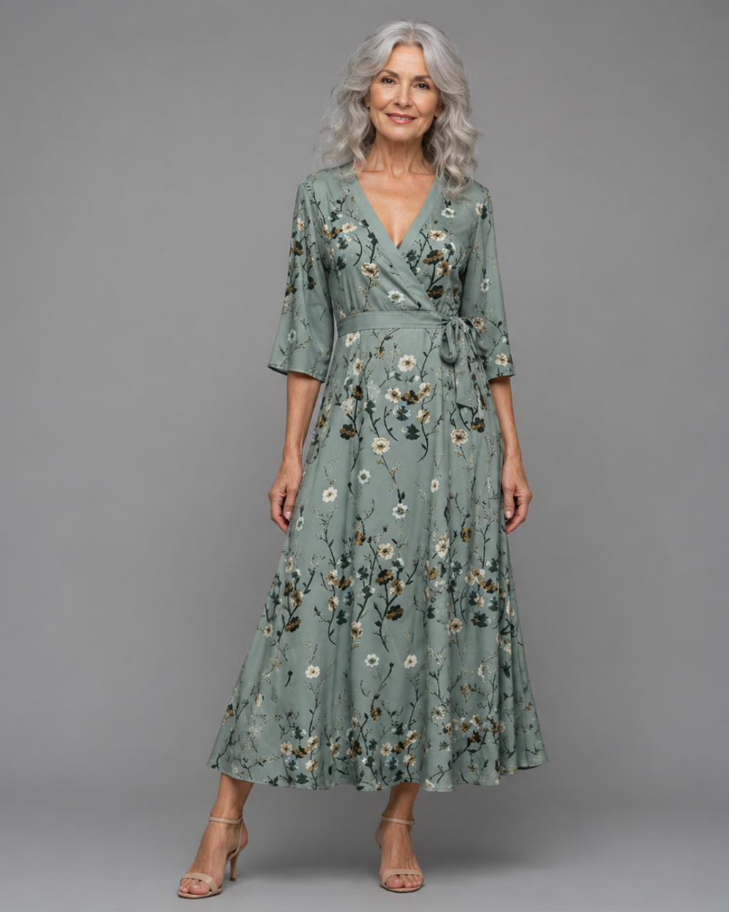 Selora | Halter Neck Floral Flow Maxi Dress