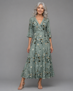 Selora | Halter Neck Floral Flow Maxi Dress