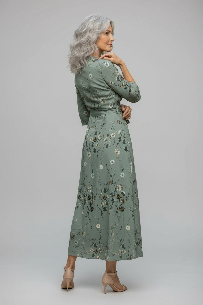 Selora | Halter Neck Floral Flow Maxi Dress