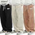 Herren Lockere Corduroy Baggy-Hosen