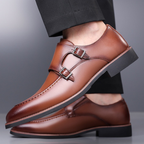 Carlo Leder Monk Strap Slipper