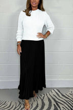 Michelle | Maxikleid mit Jersey und Faltenrock