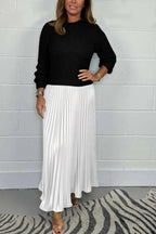 Michelle | Maxikleid mit Jersey und Faltenrock