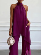 Viola | Elegantes Ensemble mit Haltertop und Hose