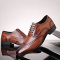 Oxford Leder Brogue Schnürschuhe