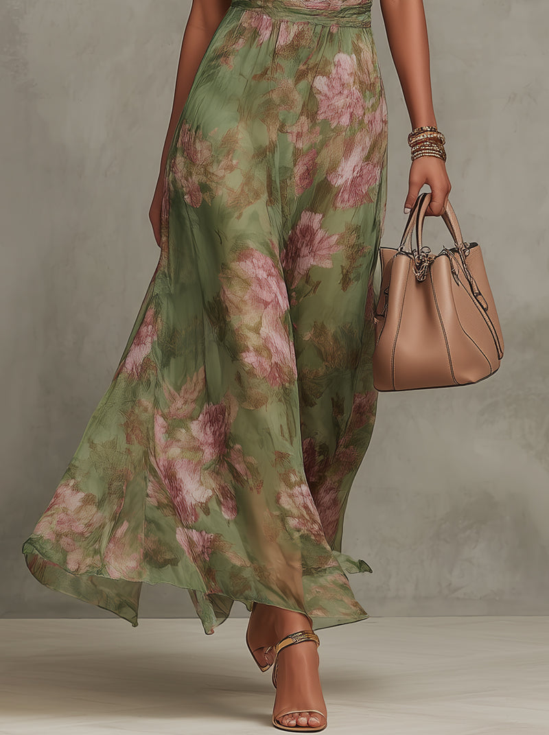 Livia | Maxi Kleid Halter Floral Elegant
