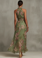 Livia | Maxi Kleid Halter Floral Elegant