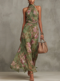Livia | Maxi Kleid Halter Floral Elegant