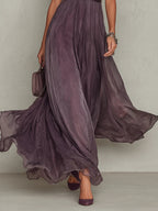 Olivia | Elegantes Vintage Chiffon Maxikleid
