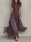 Olivia | Elegantes Vintage Chiffon Maxikleid
