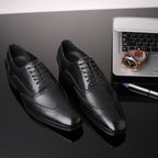 Oxford Leder Brogue Schnürschuhe