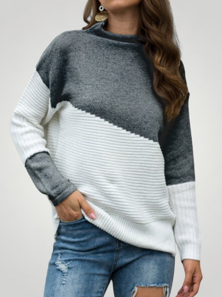 Tilda | Zwei-Farben Pullover mit Eleganz und Komfort