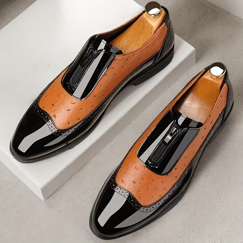 Oxford-Ostrichleder-Schuhe