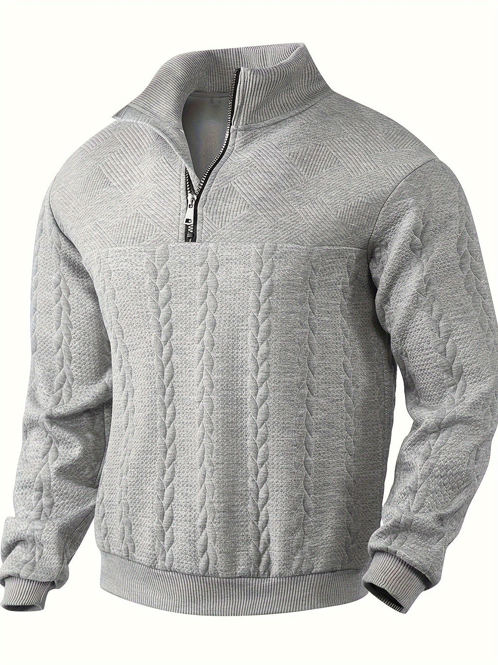 Roman | Eleganter Vintage-Pullover mit Reißverschluss