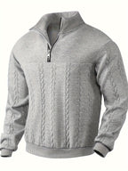 Roman | Eleganter Vintage-Pullover mit Reißverschluss