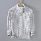 Adam | Eleganter Pullover mit halbem Reißverschluss
