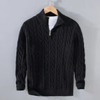 Adam | Eleganter Pullover mit halbem Reißverschluss