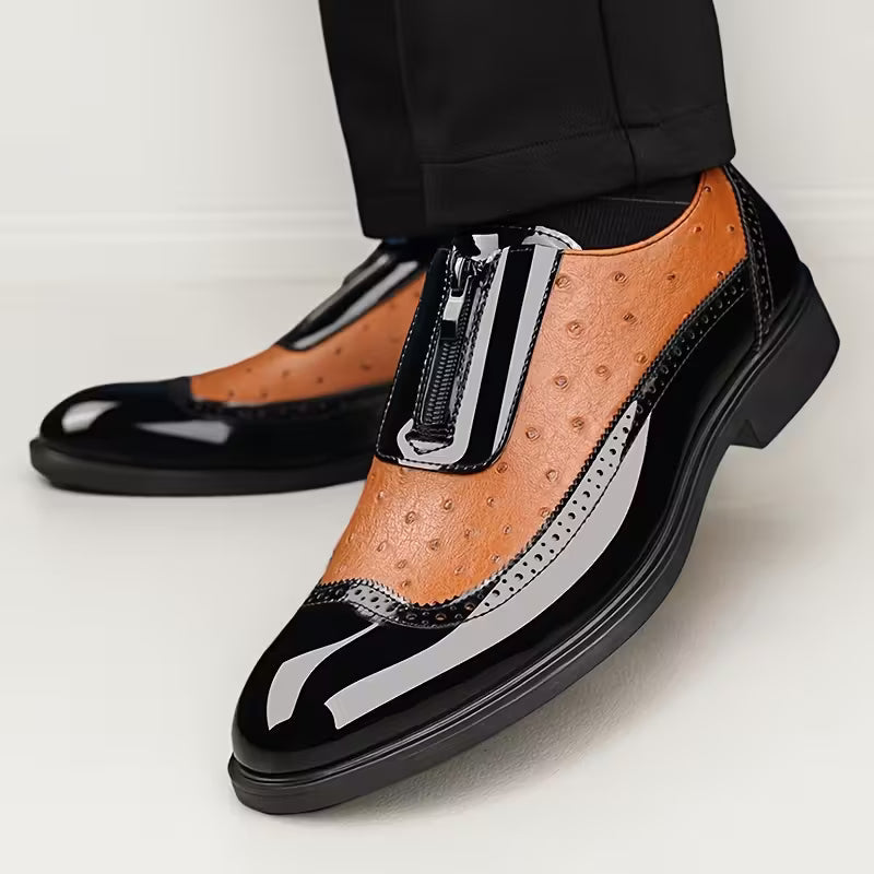 Oxford-Ostrichleder-Schuhe