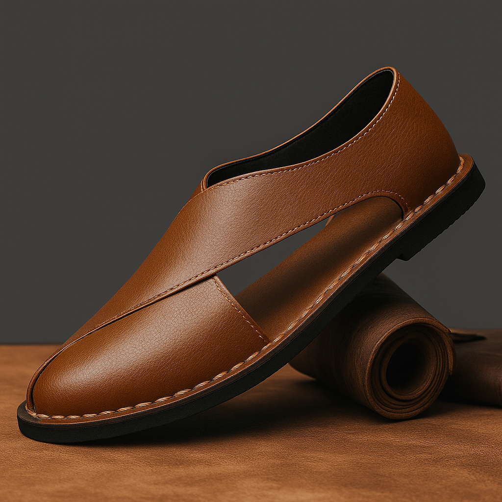 Lusso Italiana Echtes Leder Sandalen