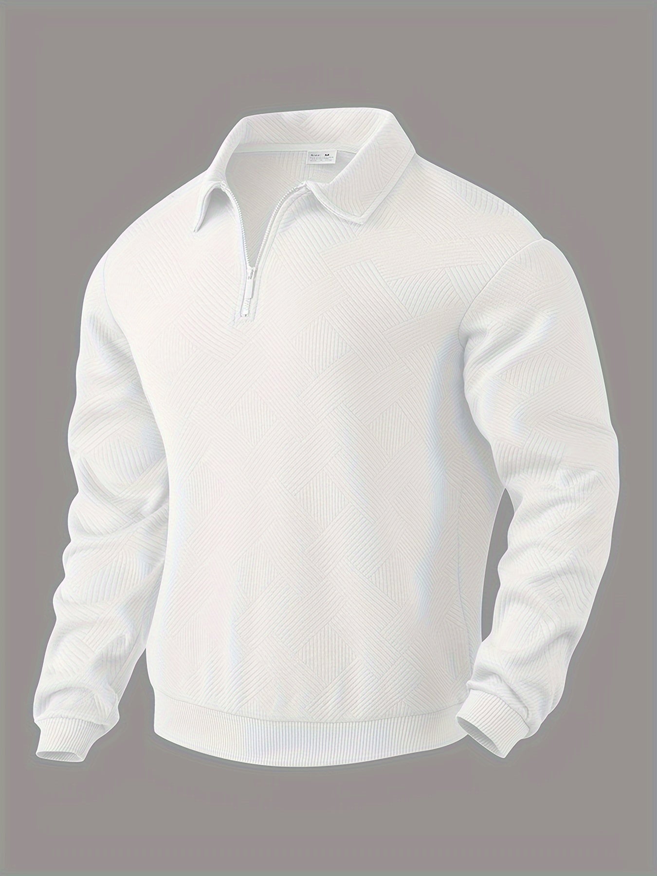 Finn | Geometrisches Design Vintage Reißverschluss Pullover