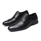 Oxford Leder Brogue Schnürschuhe
