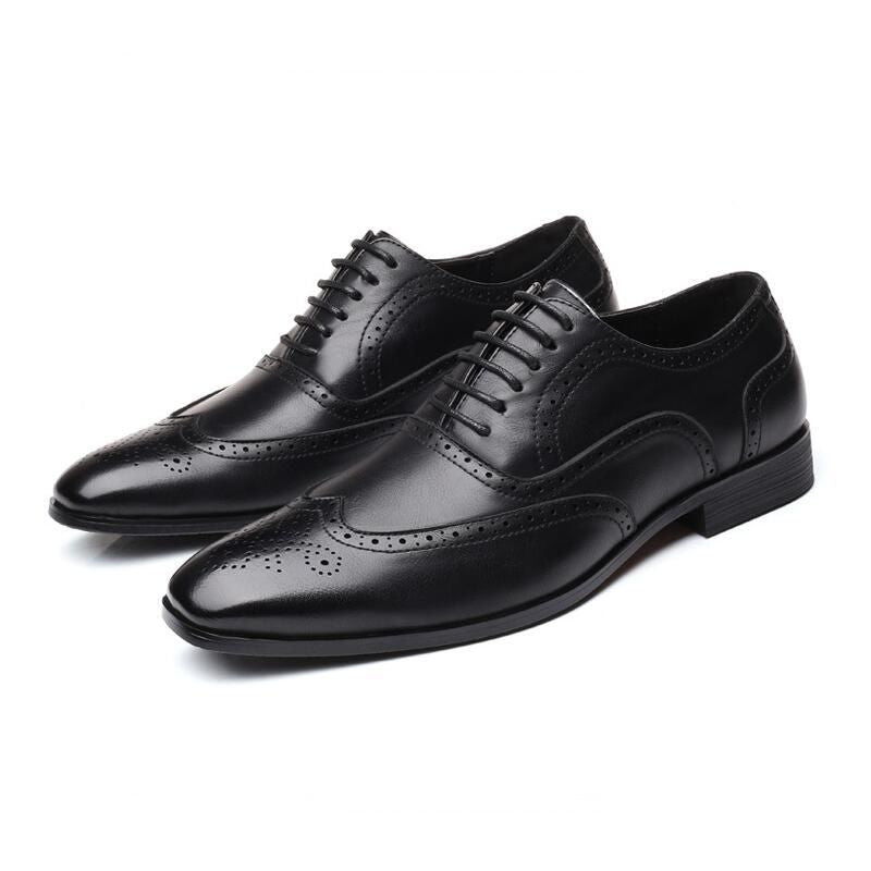 Oxford Leder Brogue Schnürschuhe