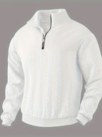 Roman | Eleganter Vintage-Pullover mit Reißverschluss