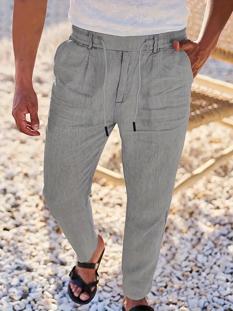 NICHOLS | Oversized Linen Pants with Drawstring